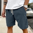thumbnail image 3 of JTieacloth Men's Corduroy Casual Shorts Classic Stretch Short for Summer Beach Vacation(Blue), 3 of 7