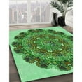thumbnail image 3 of Ahgly Company Machine Washable Indoor Rectangle Transitional Green Area Rugs, 5' x 8', 3 of 7