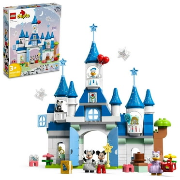 LEGO DUPLO Disney 3in1 Magic Castle 10998 Building Set for Family Play with 5 Disney Figures Including Mickey, Minnie, and Their Friends, Magical Disney 100 Adventure Toy for Toddlers Ages 3 and Up
