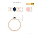 thumbnail image 4 of ANGARA Natural Oval Sapphire Solitaire Parallel Split Shank Ring in 14K Rose Gold for Women (Size-6x4mm) | September Birthstone, Anniversary, Jewelry Gift for Women | Natural Blue Sapphire Ring, 4 of 8
