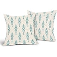 thumbnail image 6 of Boho Pillow Covers 20x20 Inch Teal Bohemian Geometric Decorative Throw Pillow Covers Farmhouse Outdoor Pillowcases Cotton Linen Cushion Covers for Couch Sofa Bed Home Decor (Pack of 2), 6 of 6