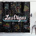 thumbnail image 1 of Ambesonne Las Vegas Shower Curtain, Buildings Sax Bar Signs, 69"Wx84"L, Multicolor, 1 of 3