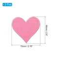 thumbnail image 2 of Uxcell Heart Shaped Iron-on Patches Sew Embroidered Patches Appliques Embellishments for Clothing Light Pink 3 Pcs, 2 of 7