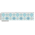 thumbnail image 2 of Ambesonne Quatrefoil Fabric by the Yard Upholstery, Tangled Modern Tile, 10 Yards, Blue Tan White, 2 of 4