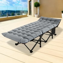 Slsy Folding Camping Cot with Thicker Mattress for Adults, 75"L x 28"W Sleeping Cot Bed, Folding Cots, Portable Guest Bed with Carry Bag