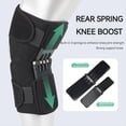 thumbnail image 7 of Knee Support Medical Power Lift Knee Weakly Brace Joint Support Spring Stabilizer Gym Sports Heath C Black OK cloth+Plastic, 7 of 7
