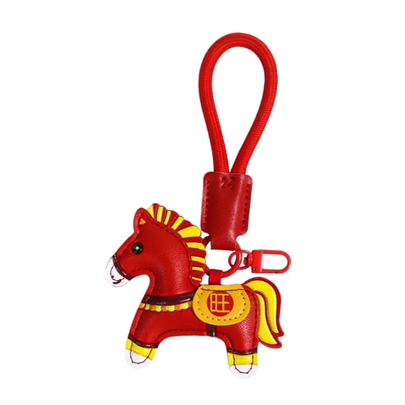 Dije de bolso de caballo de cuero de PU Dije de monedero de animal Año del caballo 2026 Moda para Próspero
