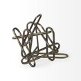 thumbnail image 2 of Brushed Gold and Black Abstract Paperclip Sculpture, 2 of 5