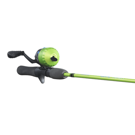 Lew s Crappie Thunder Spincast Reel and Fishing Rod Combo 6-Foot 6-Inch 2-Piece Rod Green