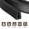 thumbnail image 6 of REGALWOVEN U Channel Edge Trim, Rubber Guard Seal Strip Edge Protector Flat Type 9/32"x 25/64" x 6.6ft, 6 of 6