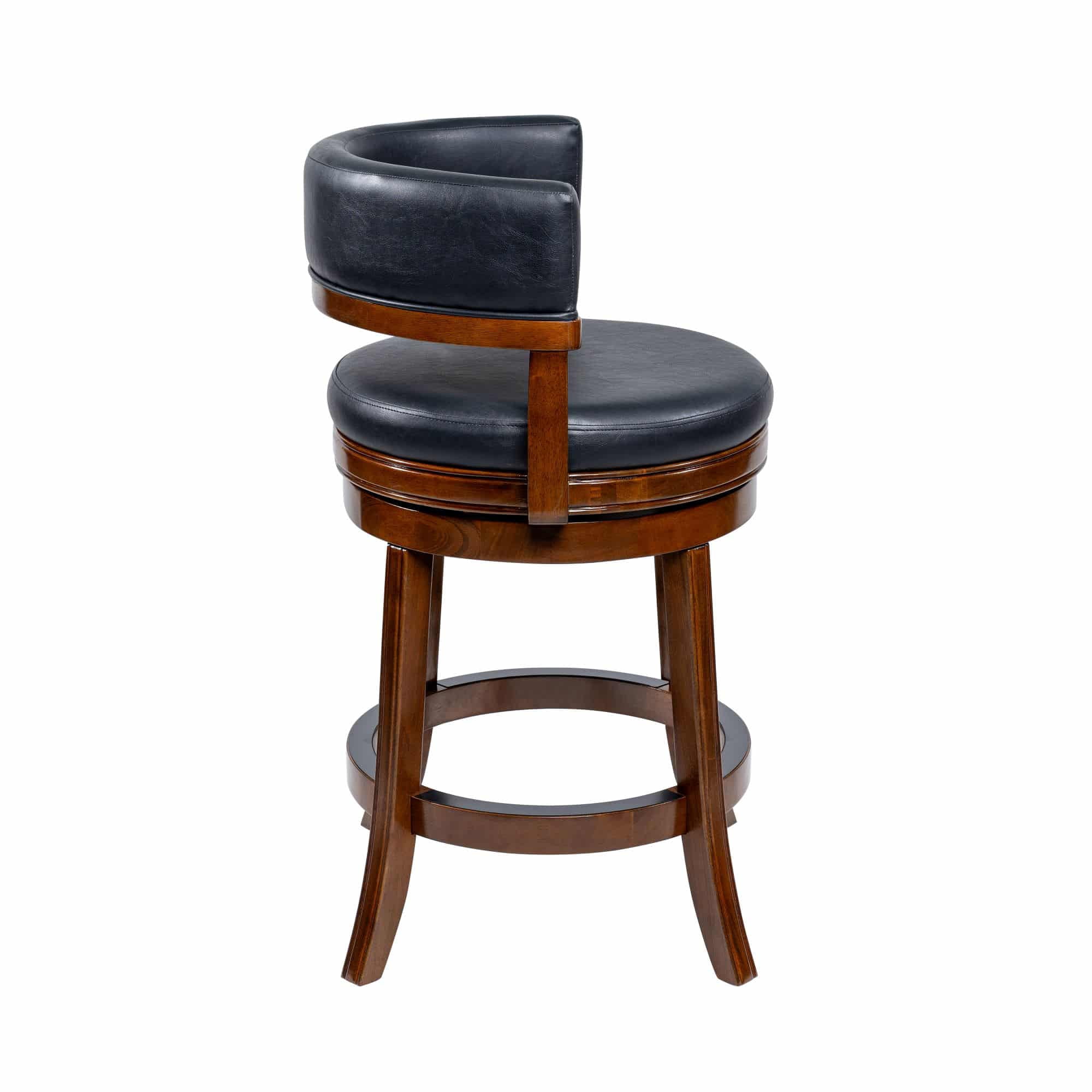 Boraam Balen Swivel Counter Stool with Rubberwood Frame in Cappuccino Finish