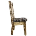 thumbnail image 5 of Glacier Country Collection Side Chair - Woodland Upholstery, w/ Laser Engraved Bronc Design, 5 of 9