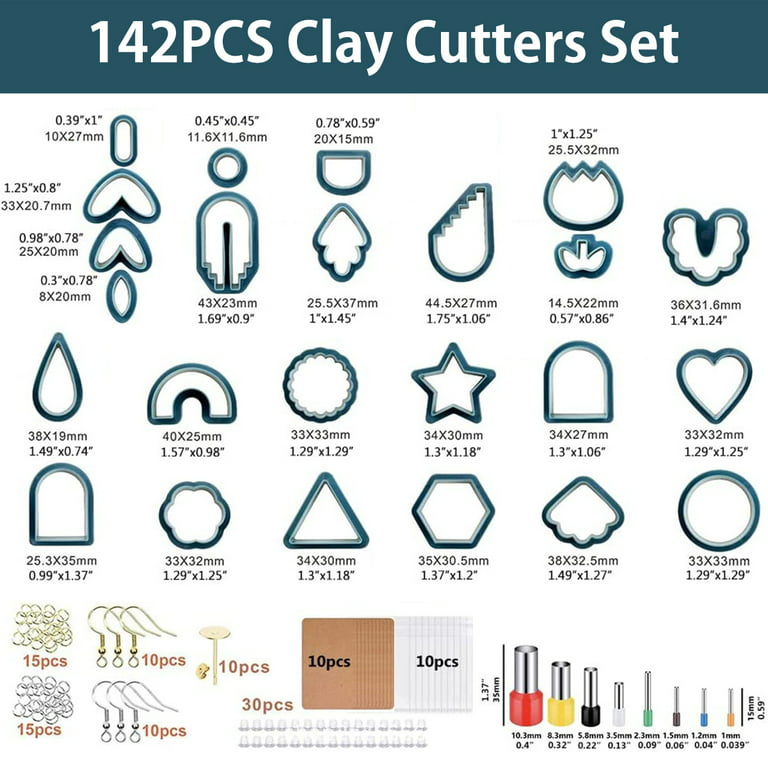 Lieonvis Polymer Clay Cutters Set,24 Shapes Clay Earring Cutters