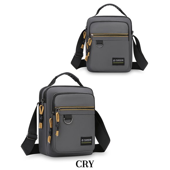 SSZMDLB under $5 Men's Crossbody Bag, Men's Large Capacity Shoulder Bag, Nylon Crossbody Messenger Bag with Multiple Pockets, Versatile Casual Daypack for Work, Travel