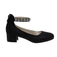 thumbnail image 3 of Badgley Mischka Little Kids Girls Block Heel Dress Shoes, Black Glitter, 11, 3 of 7