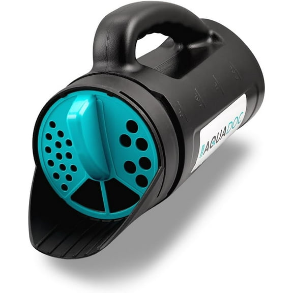 AquaDoc Ice Melt Hand Spreader for Snow Salt, Fertilizer, Grass Seed Shaker - Multi-use Hand Held Salt Spreader for Snow with Multiple Size Openings