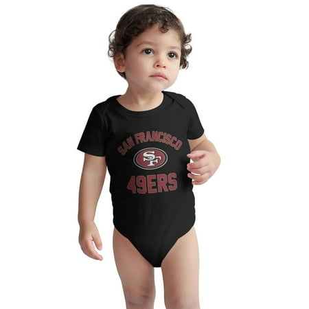 

San_Francisco_49ers Unisex Baby Short Sleeve Jumpsuit Newborn One Piece Suit Boys And Girls Round Neck Bodysuit