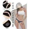 thumbnail image 2 of ANLIQI Womens Lace Underwear Bamboo Viscose Cotton Lace Hipster Panties Pack Soft&Comfy Cute Undies for Ladies Bikini Panty with Bow(4G,L), 2 of 6