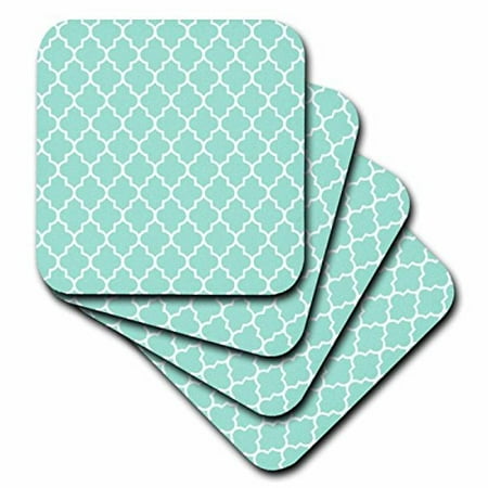 3drose Mint Quatrefoil Pattern Light Teal Turquoise Moroccan Tiles Light Teal Turquoise Moroccan Tiles
