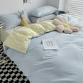 thumbnail image 6 of Light Blue Duvet Cover Set with 2pcs Pillowcase INS Style Soft Comforter Covers for Queen King Reversible Fashion Solid Bedding, 6 of 6