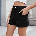 thumbnail image 5 of VBVC Women's High Waisted Cargo Denim Shorts,Stretchy Breathable Bottoms For Women,Ladies Summer Trendy Jean Shorts with Flap Pockets,Black,S-2XL, 5 of 6