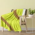 thumbnail image 2 of Softball Blanket Softball Gifts for Girls Boys, Soft Warm Softball Blankets and Throws Sports Fleece Flannel Blanket for Couch Bed Living Room Decor 50x40 Inch, 2 of 7