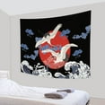 thumbnail image 2 of Ocean Wave Tapestry Japanese Kanagawa Backdrop Great Wave Tapestry Sunset Background Wall Hanging Banner for Party Wall Home Decorations, 72Wx63H, 2 of 5