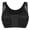 Black, variant on Women's Full Figure Front Closure Wirefree Jacquard Back Support Posture Bra