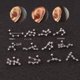thumbnail image 3 of Pendientes de moda con doce constelaciones de circonitas, pendientes de bolas retorcidas de acero inoxidable, pendientes perforados, 3 of 5