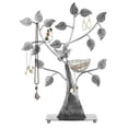 thumbnail image 4 of MyGift Silver Metal 48-pair Earring Holder, Jewelry Tree with Bird Nest, 4 of 7