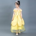 thumbnail image 3 of HAWEE Princess Dress Up Yellow Costume for Girls Birthday Cosplay Party with Accessories, 3 of 7