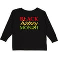thumbnail image 3 of Inktastic Black History Month Red, Green, Yellow Boys or Girls Long Sleeve Toddler T-Shirt, 3 of 5