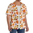thumbnail image 2 of Sikiie Autumn Plants Men's Cuban Shirt, Hawaiian Shirts, Business Casual Button Down Shirts, Short Sleeve Shirt-Large, 2 of 5