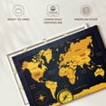 thumbnail image 6 of Elephant Stock Gold Compass World Map Wall Art - Horizontal Canvas Wall Art - Living Room Wall Decor - Map Canvas - Blue And Orange Decor - 12" x 8", 6 of 8