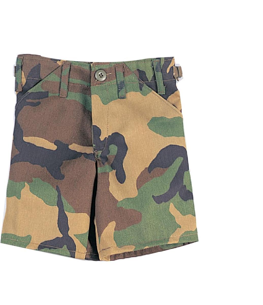 Kids Woodland Camouflage B.D.U shorts