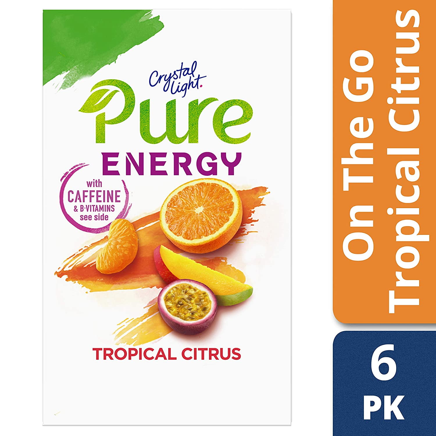 Kraftheinz Pure Energy Tropical Citrus Drink Mix With Caffeine And B Vitamins 0.29 Oz Wrapper