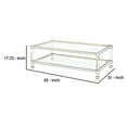 thumbnail image 5 of Benjara BM239940 Glass Top Coffee Table with Acrylic Legs & Metal Accents, Clear & Gold, 5 of 5