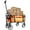 Orange, variant on Collapsible Foldable Wagon Cart with Strapping, Utility Beach Wagon Cart Wagon Grocery Cart for Camping Shopping