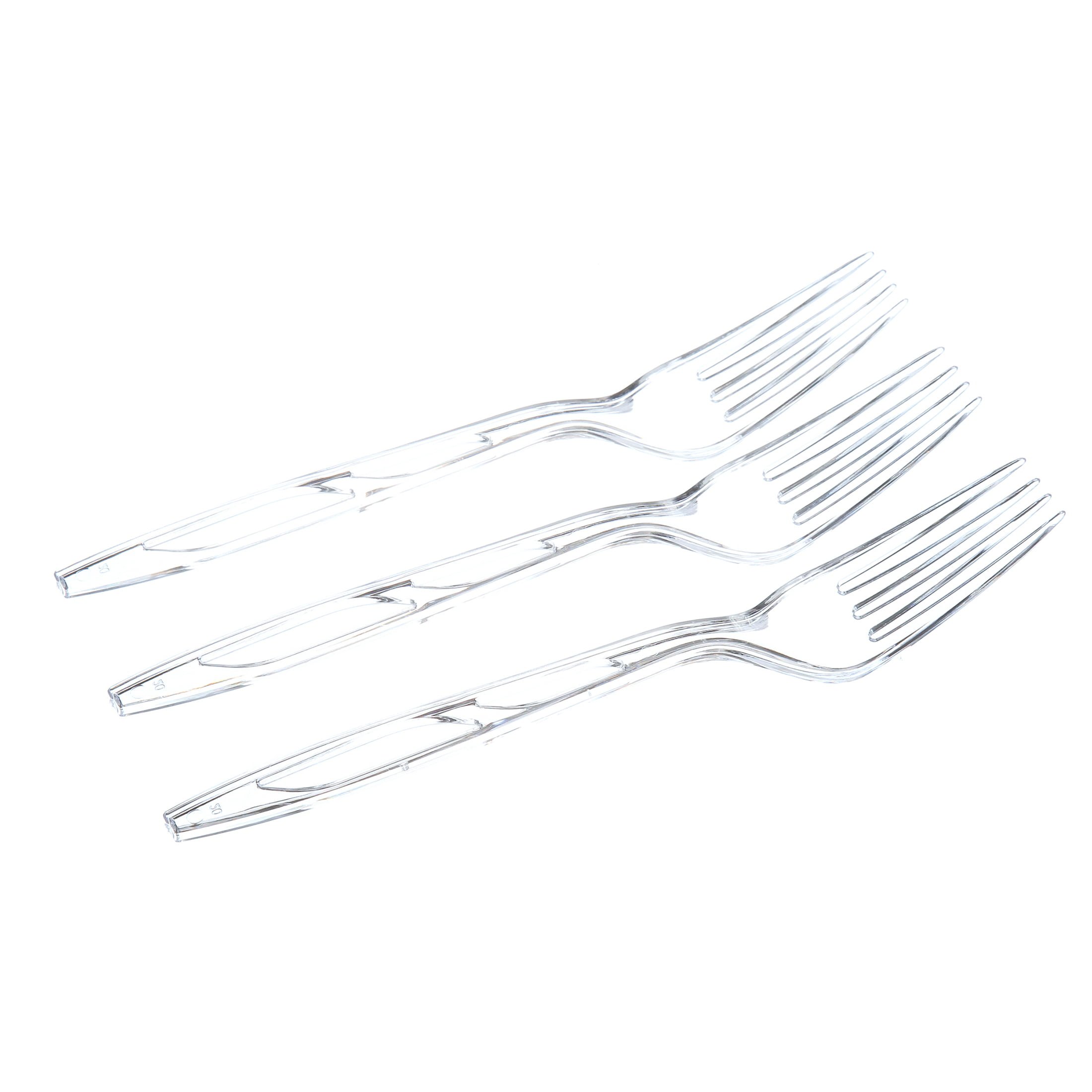16 forks great for parties FREE DELIVERY 48 CLEAR ASSORTED RE-USEABLE PLASTIC CUTLERY SET 16 knives 16 spoons
