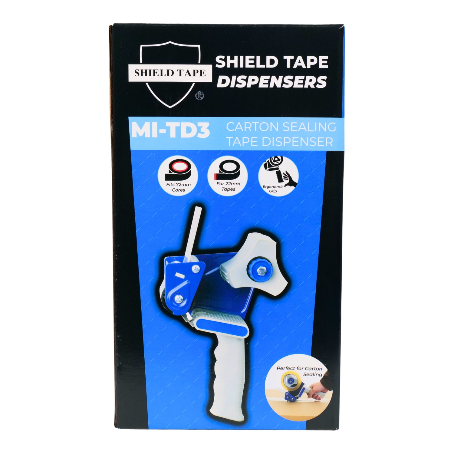 MedicalMartByMail Hand Held Adhesive Tape Dispenser Gun, 3 inch Core, 50 Pieces, No Tape Included for Packing and Shipping