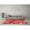 thumbnail image 3 of Ahgly Company Indoor Square Abstract Red Contemporary Area Rugs, 7' Square, 3 of 4