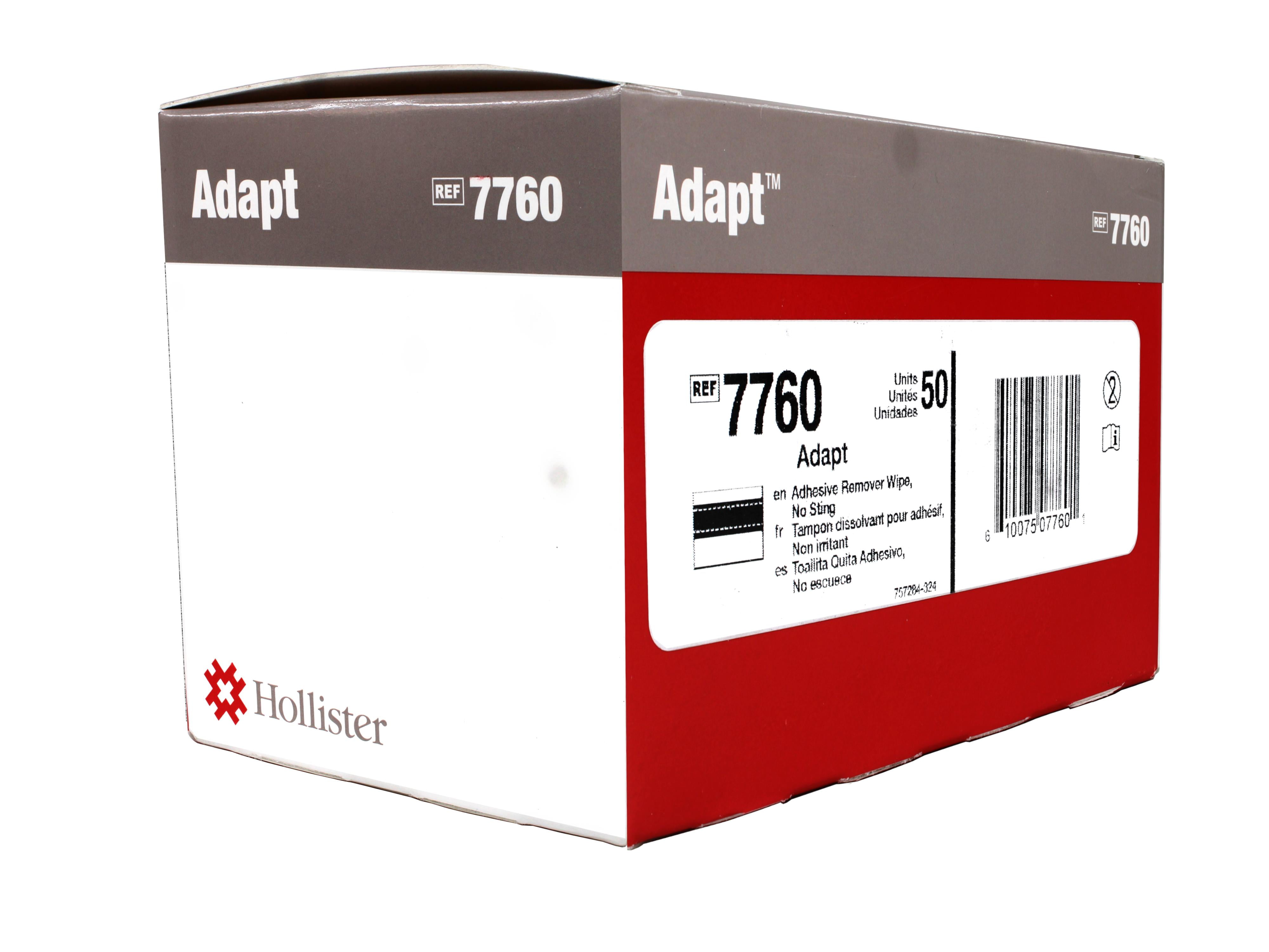 Hollister Adapt Adhesive Remover Wipes, 7760, 50 Count - 2 Pack