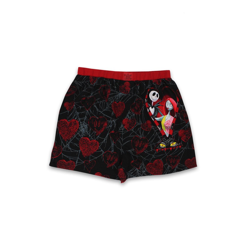 Disney - Nightmare Before Christmas Jack and Sally Men's Heart Boxer Shorts Underwear