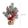 thumbnail image 3 of Christmas Tree9.84inch Artificial Christmas Trees Mini Christmas Trees Artificial Table Top Little Xmas Decorations with Holiday Ball Ornaments Red Berry Pinecone for Home Party Xmas Decor, 3 of 7