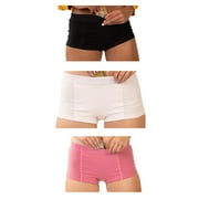 (XL) Black/Cream/Pink 3 Pack Stashitware Women's Stash Pocket Underwear