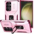 thumbnail image 1 of Funda para GANGXUN Samsung Galaxy S24 Ultra - Soporte metálico, Función magnética, Rosa, 1 of 5