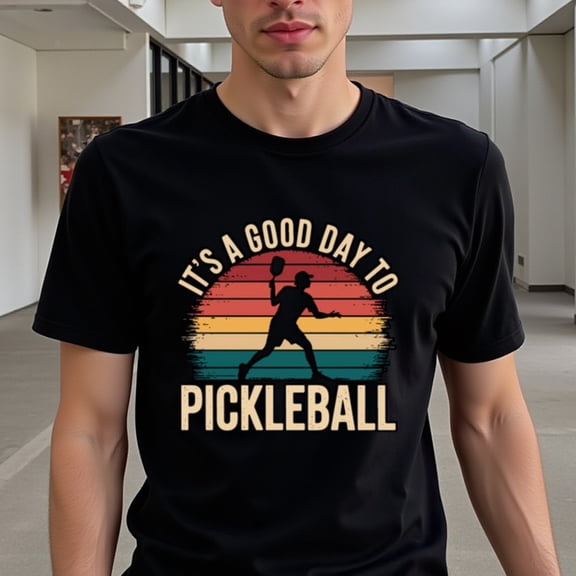Greenink Funny Pickleball Graphic T-Shirt,Gift for Pickleball Lovers,Classic Fit Pure Cotton Tops for Men Women