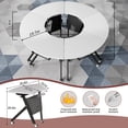 thumbnail image 2 of Conference Room Tables, Folding Conference Table with Wheels, Fan-shaped Combinable Modular Training Tables, Foldable Flip Top Mobile Rolling Table for Office Meeting, 2 of 7