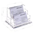 thumbnail image 2 of Organizador de tarjetas de presentación, soporte de acrílico para tarjetas de presentación, 2 ranuras, para 100 tarjetas (2 ranuras), 2 of 4