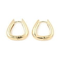 thumbnail image 1 of Brass Hoop Earrings Teardrop Light Gold 19x18.5x4mm, 1 of 2